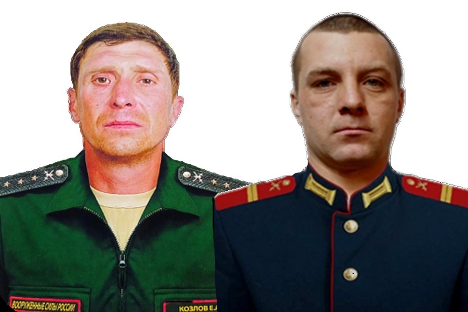    Старший прапорщик Евгений Козлов и Младший сержант Александр Сурганов