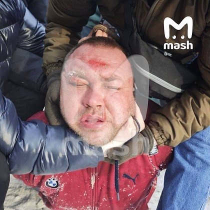    Петр Жилкин после задержания. Фото: Telegram-канал Mash