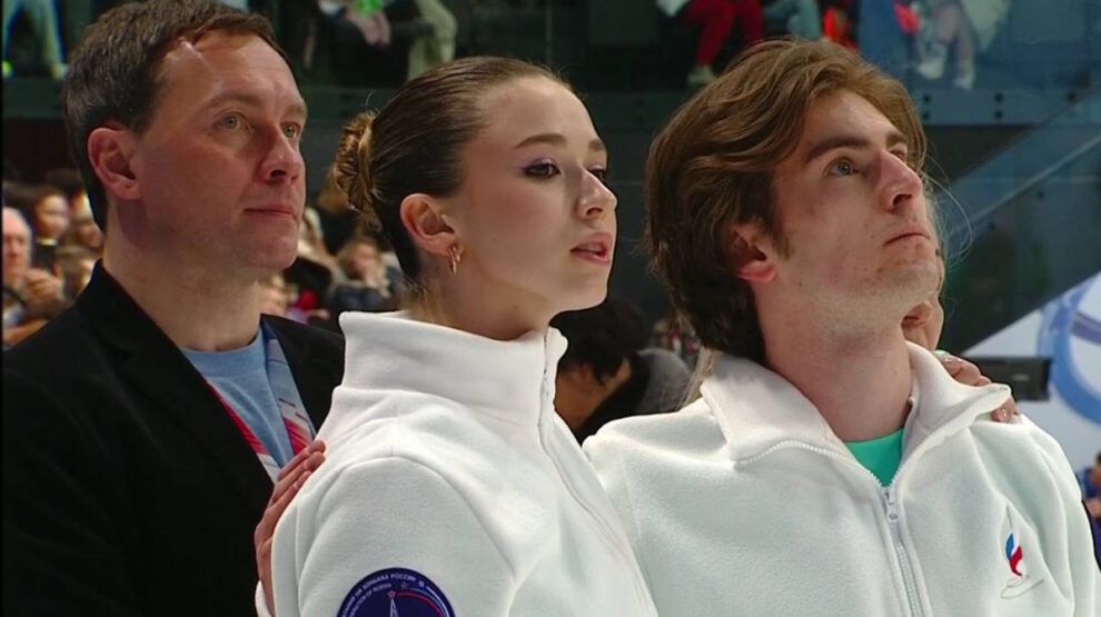    Камила Валиева вернулась. Фото: стоп-кадр прямого эфира «Первого канала»