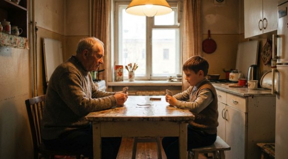 Дед научил внука одной карточной игре. Больше никого. Внук понял почему — только когда сам стал дедом