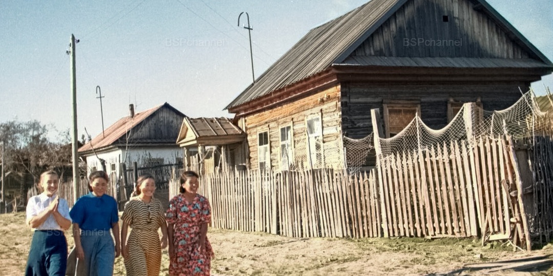 Подборка душевных и ярких фотографий деревенской жизни в СССР. 20 раскрашенных фотографий. Часть 7