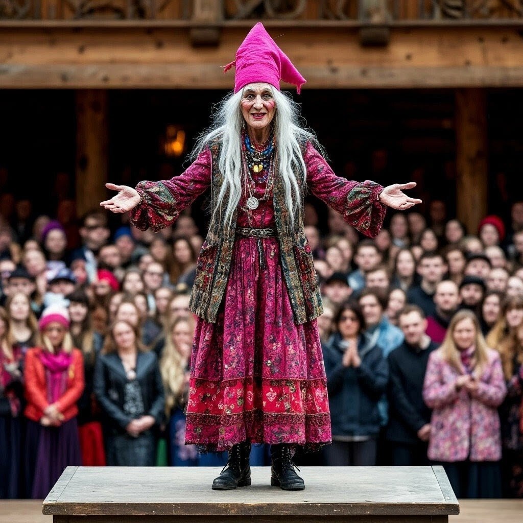 Баба Яга - сангвиник. Сгенерировано ИИ по запросу автора