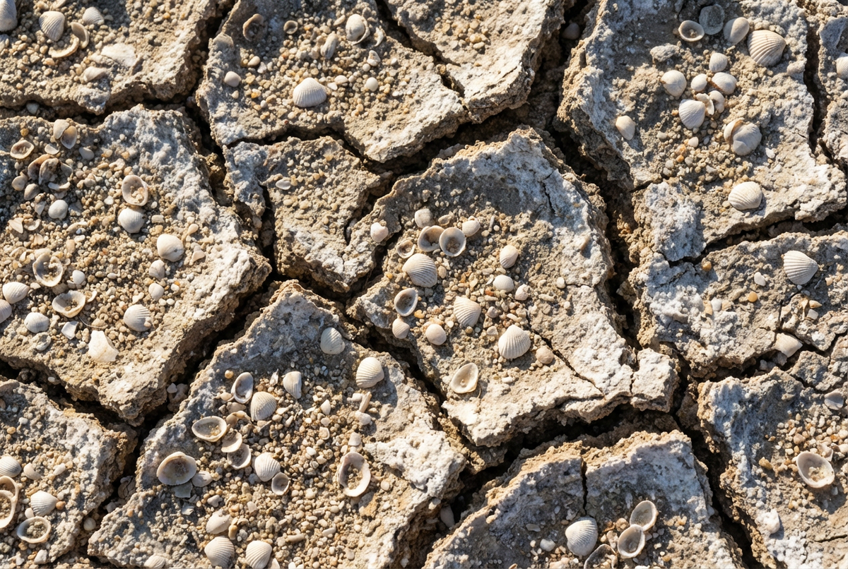 Море ушло, оставив на память миллиарды ракушек, которые так и не поняли, что произошло.