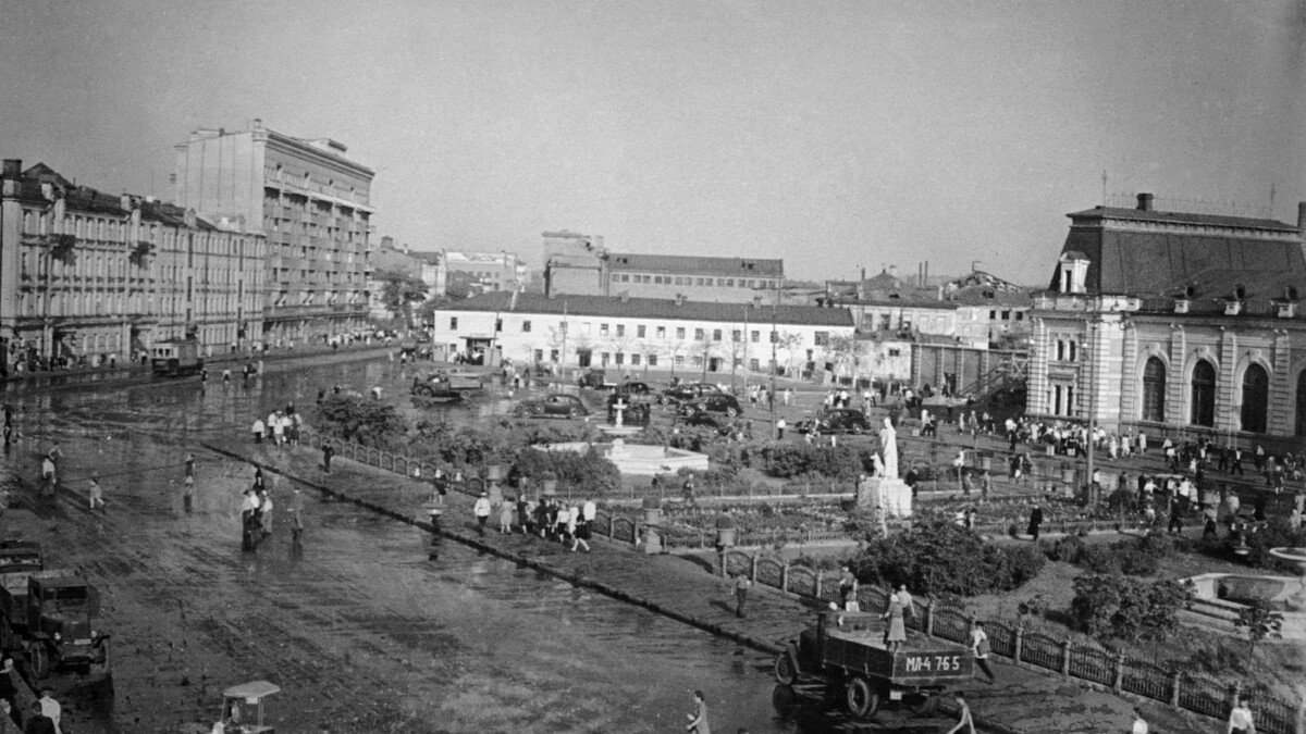 Фото: ТАСС/Евзерихин Эммануил / послевоенное Замоскворечье