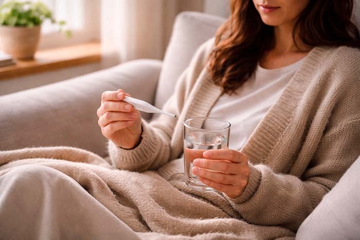 Повышенная температура при ОРВИ — это не всегда плохо. Объясняю, почему не стоит сбивать её сразу, в каких случаях это оправдано и как действовать правильно взрослым.