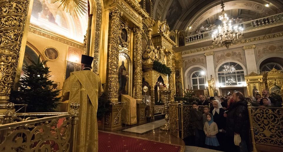    Рождественское богослужение в Богоявленском Кафедральном Соборе в Москве / Медиасток.рф