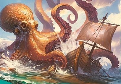 Спрут. Акванит орудующий в северных водах и громящий корабли йордлингов.