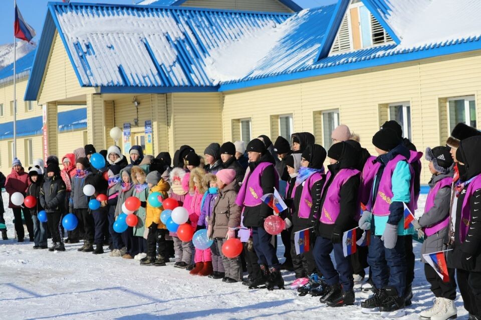    Открытие новой хоккейной площадки в Чаган-Узуне. Источник: Администрация Кош-Агачского района