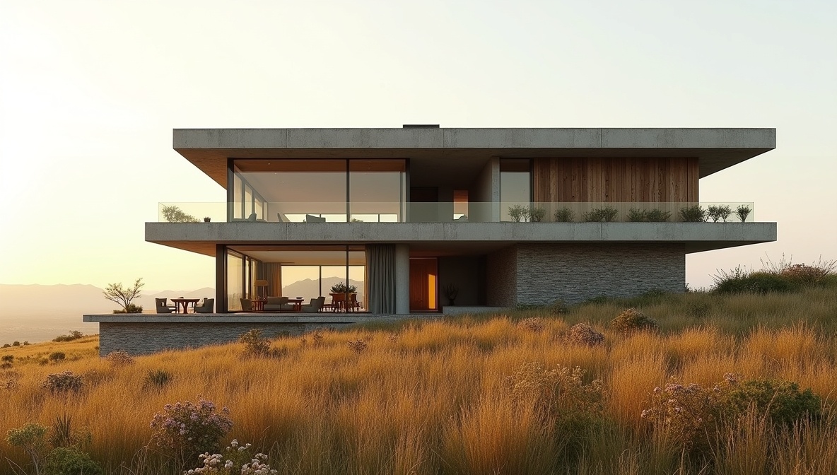 Панорамный дом возможен на любом рельефе