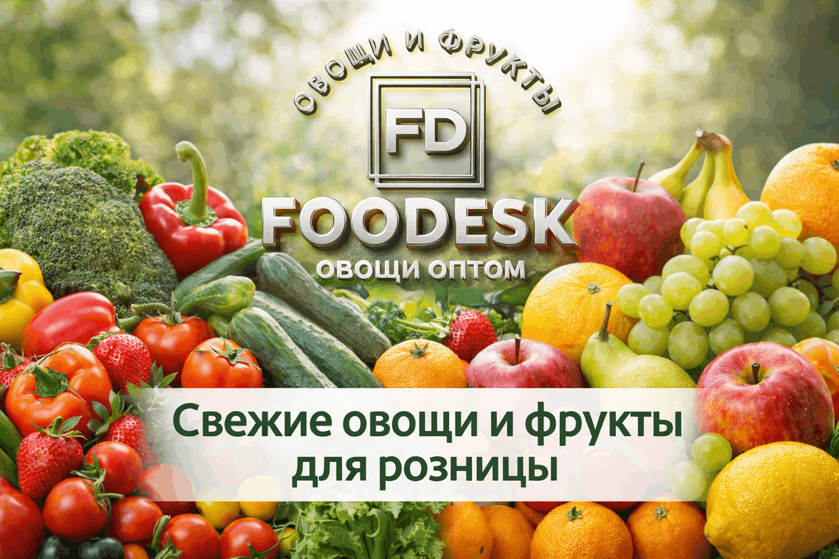 Свежие овощи и фрукты для розницы