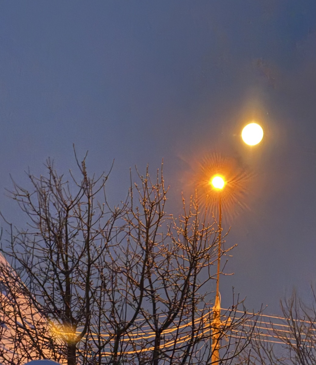 Вот такая луна. Ночь, фонарь, луна...