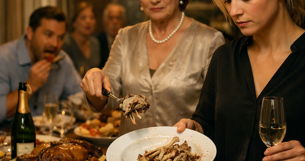 На мамин юбилей брату досталась утка и шампанское, а мне — кости и публичная «диета». Тогда я наконец закрыла семейный банкомат