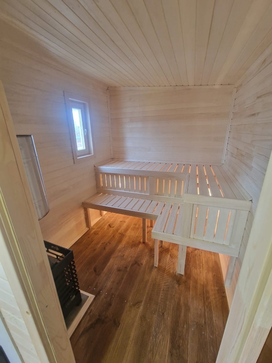 Парная, обшитая вагонкой из липы 