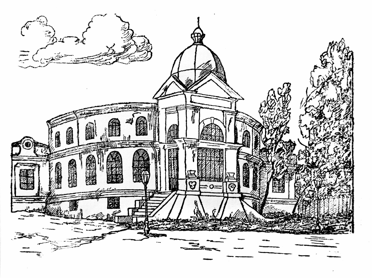 Ротонда Городского сада. Сгорела в годы Великой Отечественной войны