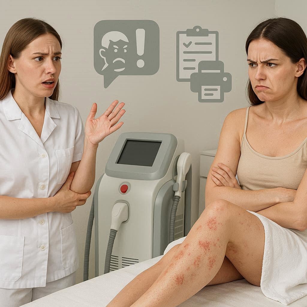 Почему появляются ожоги от лазера