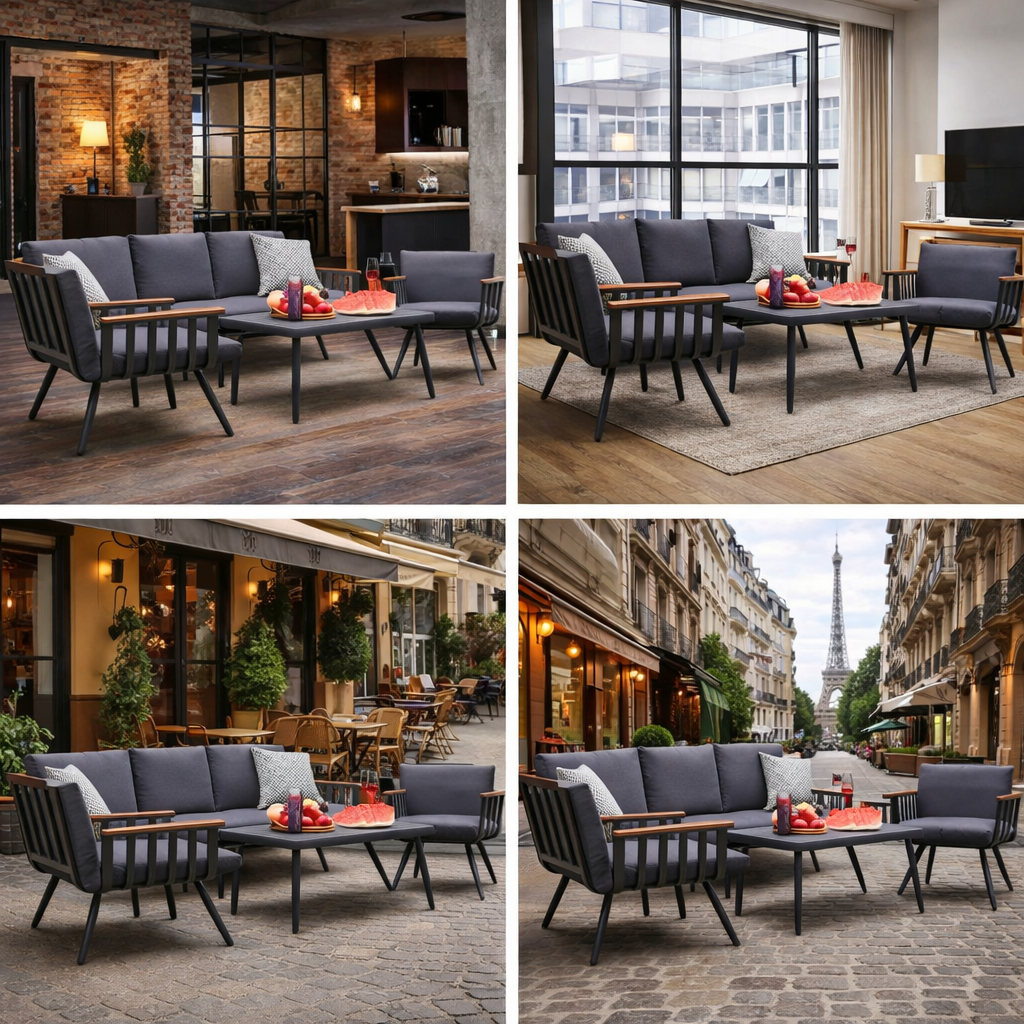 Плетеная мебель прекрасно подходит под любой интерьер, даже под уютные улочки Парижа