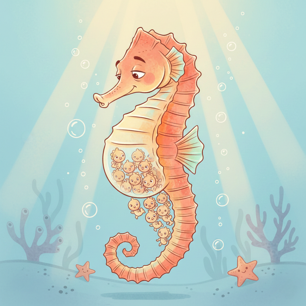 Знаете ли вы, что у морских коньков потомство вынашивают и рожают самцы? Удивительный факт о родительских ролях в мире животных. Читайте в рубрике «Хвост-факт» канала «Жизнь с лапками».