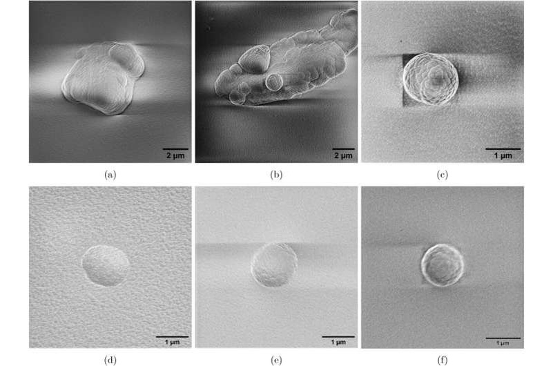    Изображения синтезированной в лаборатории пыли получены с помощью сканирующего электронного микроскопа. Они демонстрируют признаки агрегации, сглаживания поверхности ионной бомбардировкой и уплотнения, вызванного отжигом.