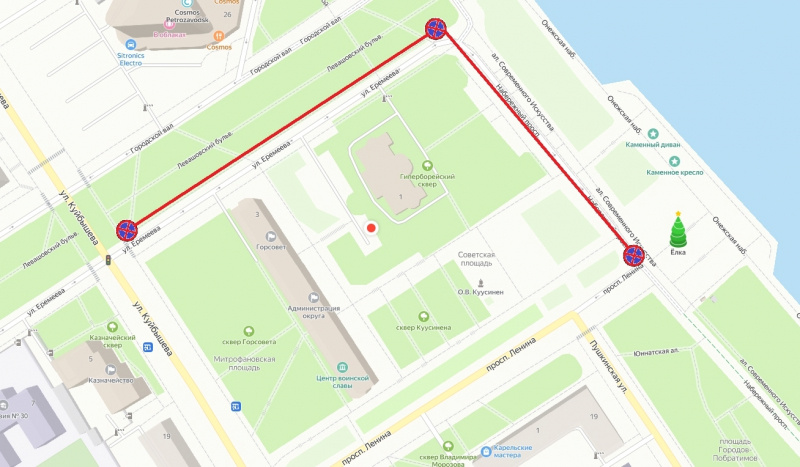    Схему движения изменят в центре Петрозаводска из-за «Гипербореи»«Ситилинк»