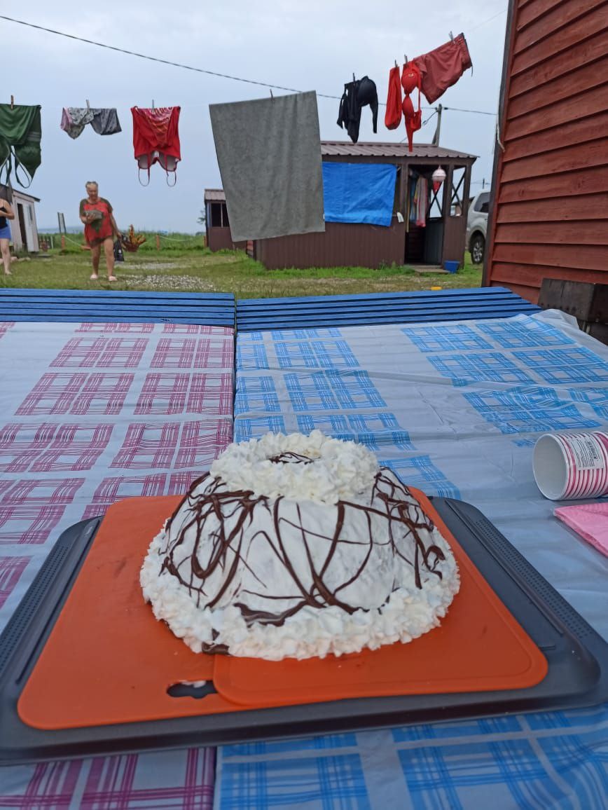 Даже в таких условиях можно приготовить торт, если есть повод 