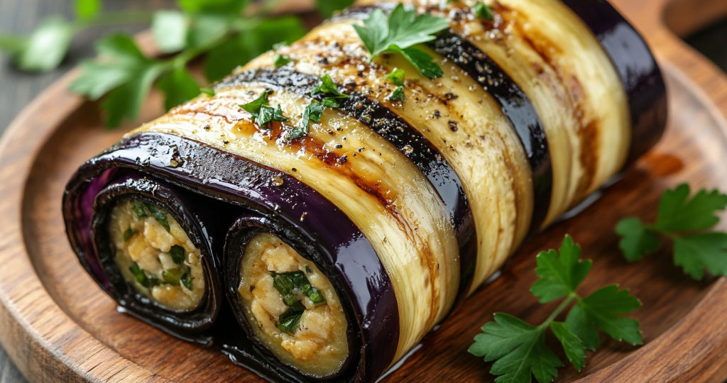 Рулетики из баклажанов с творожной начинкой — изысканная закуска, которую я подсмотрела в Грузинском ресторане.