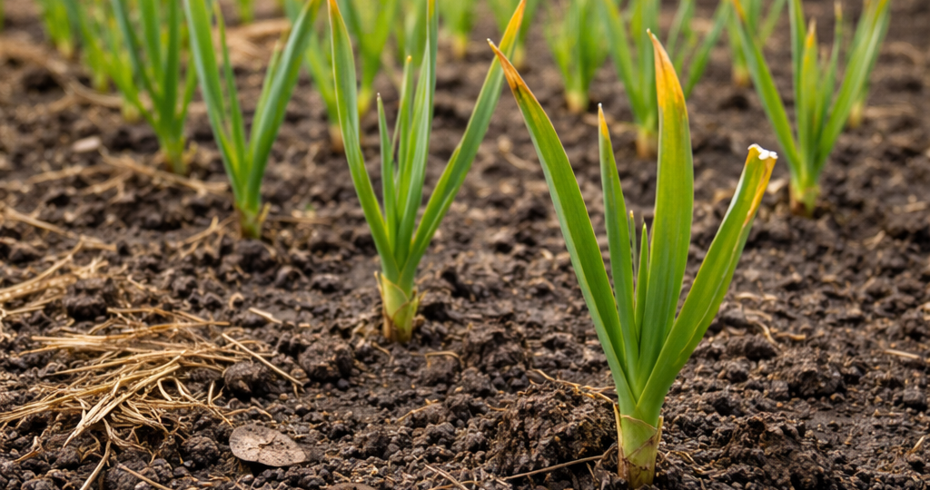 Почему чеснок весной желтеет, даже если всё сделано правильно