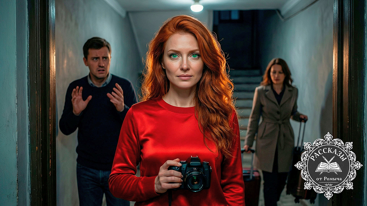 Торжествующая женщина в ярко-красном свитере выставляет брата-махинатора за дверь наследственной квартиры