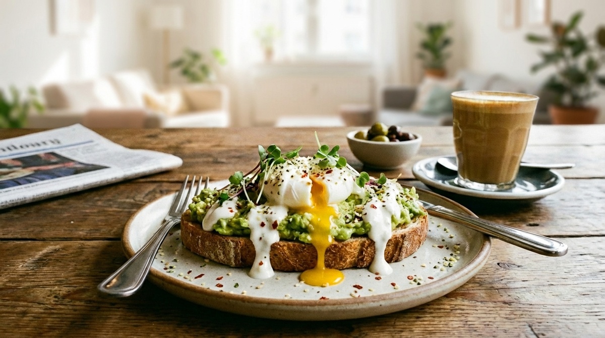 тост с авокадо