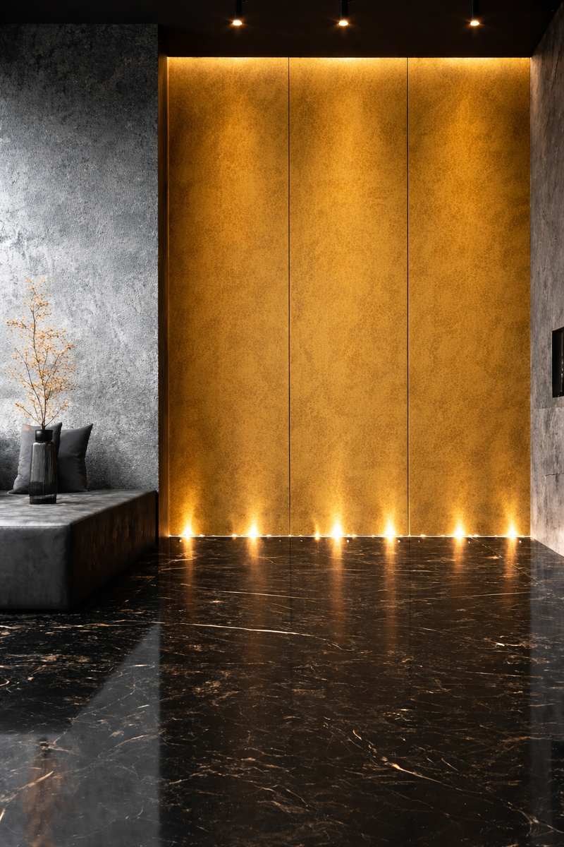 Стеновая панель HPL Lemark 1004 золото 