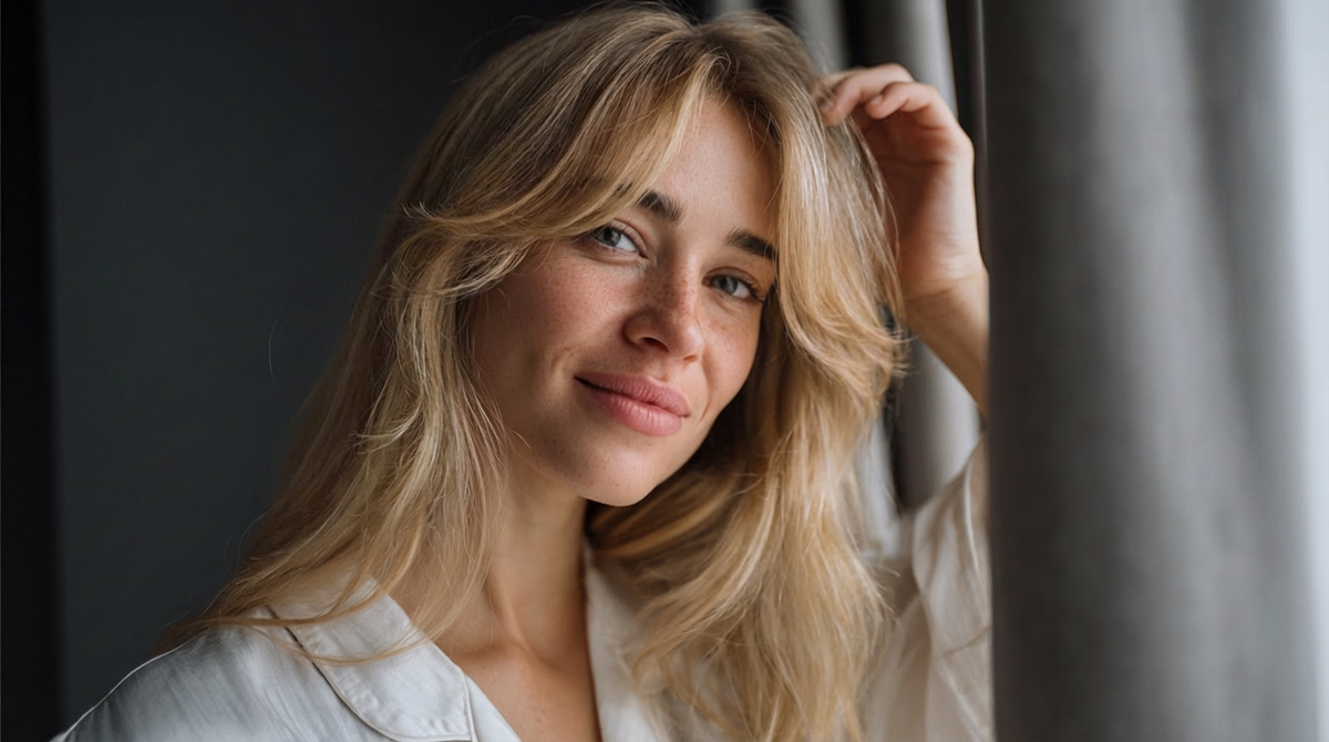 Укладка челки шторки дома