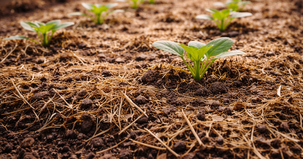 Как мульча меняет температуру почвы весной