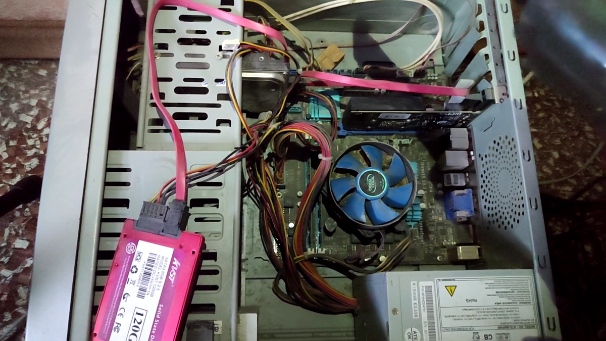 Вид моего ПК до чистки