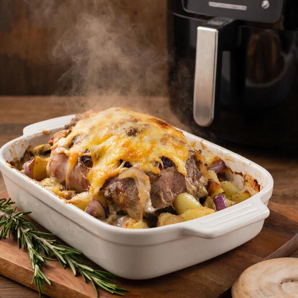 Мясо по французски в аэрогриле