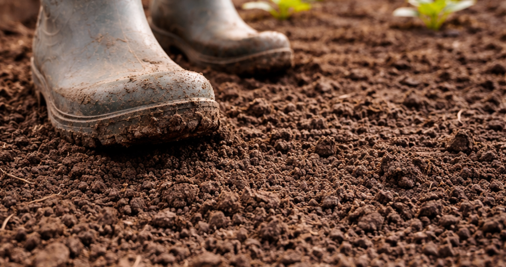 Что происходит с грядкой, если по ней ходить весной