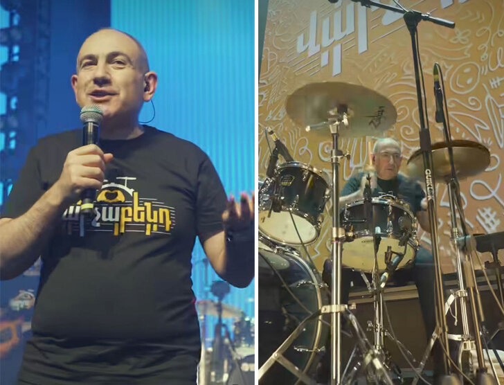    Концерт стал публичным дебютом Пашиняна в качестве барабанщика. Фото: социальные сети Никола Пашиняна.