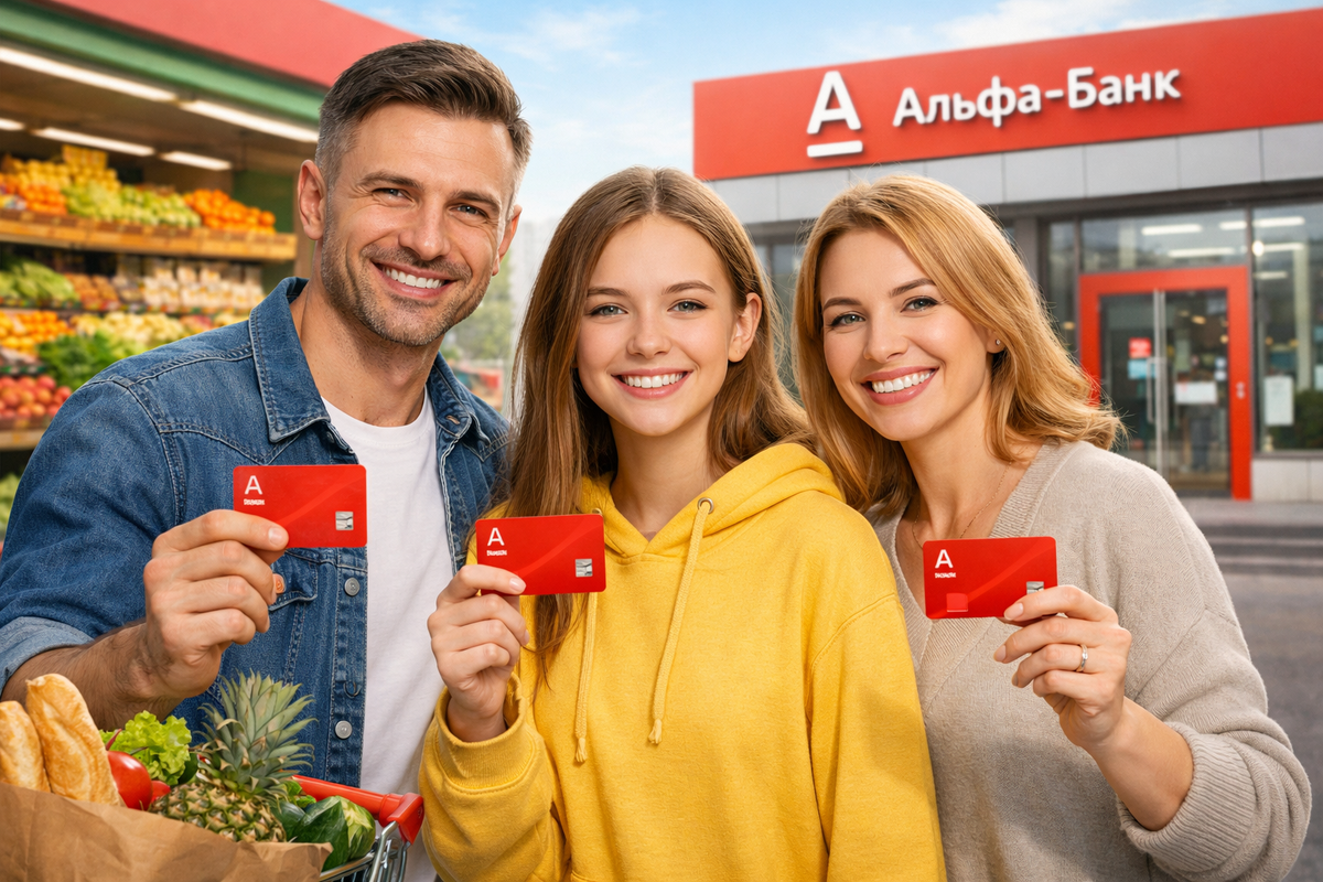 Новая «Карта к Семейному счёту» от Альфа-Банка и кэшбэк 30% на продукты