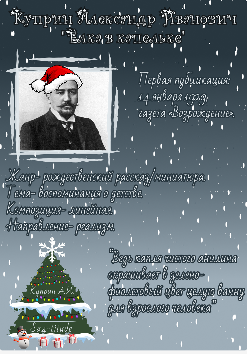 Карточка произведения "Ёлка в капельке".