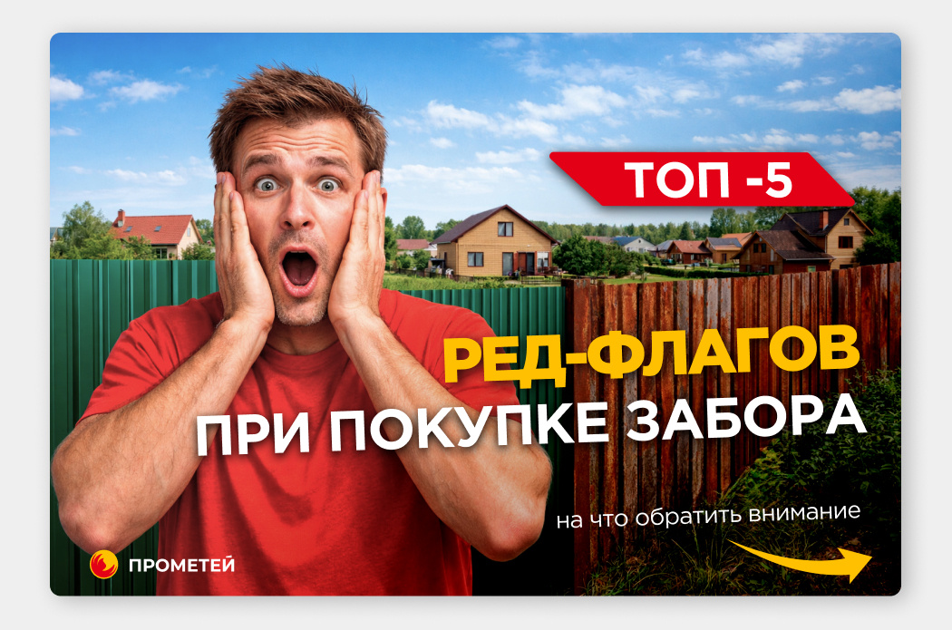 Установка заборов "под ключ" в Прометей