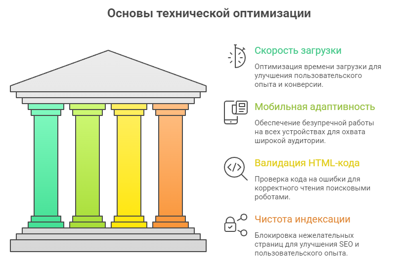 Инфографика - основы технической оптимизации сайтов