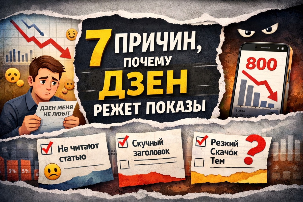 Причины почему Дзен режет показы