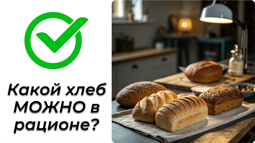 Выбирайте хлеб, который:
✔ из цельного зерна
✔ содержит клетчатку
✔ имеет минимум ингредиентов
✔ не содержит сахара и сиропов
✔ не вызывает резких скачков сахара

Лучшие варианты:
Цельнозерновой хлеб
Ржаной на закваске
Хлеб с отрубями
Гречневый хлеб
Хлеб из муки 1–2 сорта
Бездрожжевой хлеб на закваске
Хлеб с семенами и зёрнами
👉 Такой хлеб дольше переваривается, лучше насыщает и меньше влияет на инсулин.
