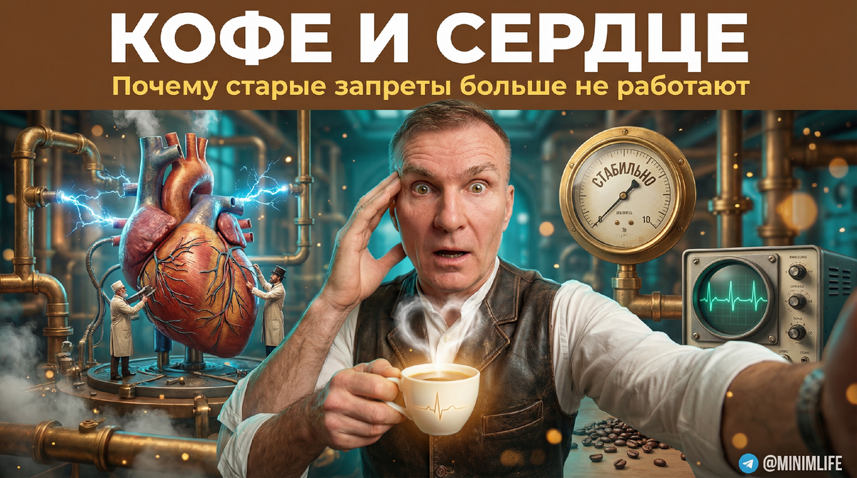 Кофе и сердце: как любимый напиток на самом деле спасает ваш ритм и почему старые запреты больше не работают