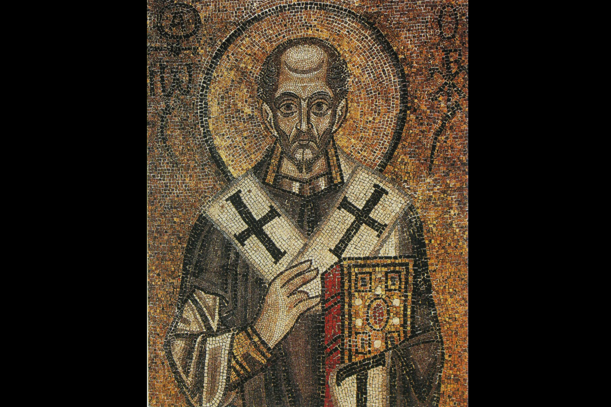 Иоанн Златоуст, мозаика Софийского собора. Фото: Wikipedia/Общестенное достояние