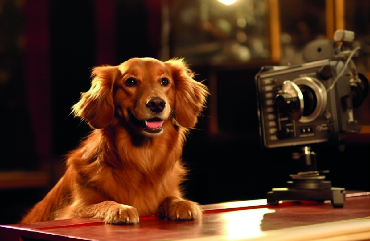 Собака смотрит телевизор. Фото - vecteezy.com, Aleksander Polanowski.