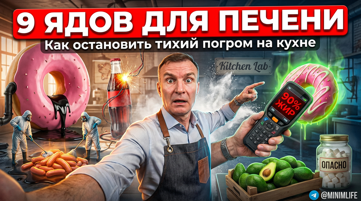 Тихий погром на кухне: 9 продуктов которые превращают вашу печень в жир и как это остановить