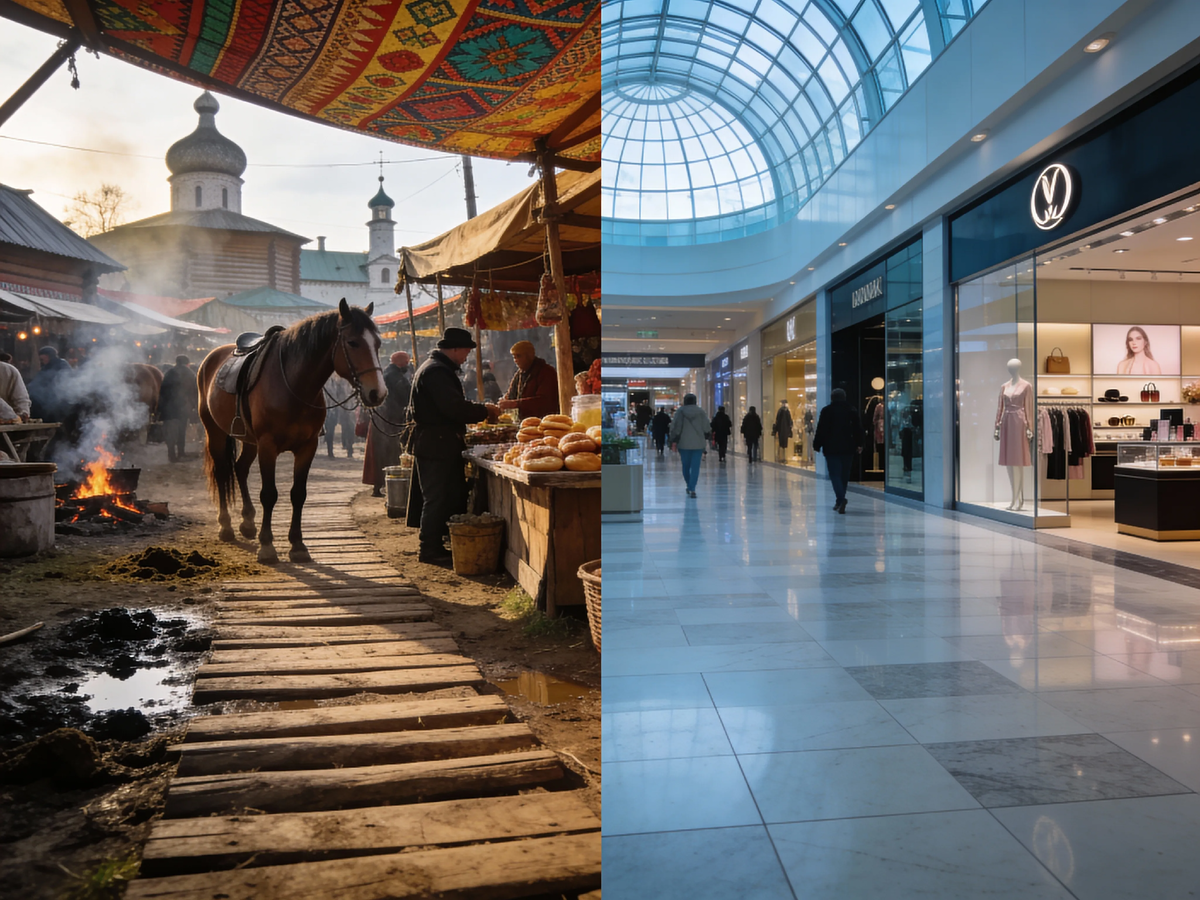 Слева — хаос, породивший миллион сюжетов, справа — порядок, создавший миллион чеков. На каком изображении больше жизни, а на каком — больше контроля? Ответ не так очевиден, как кажется.