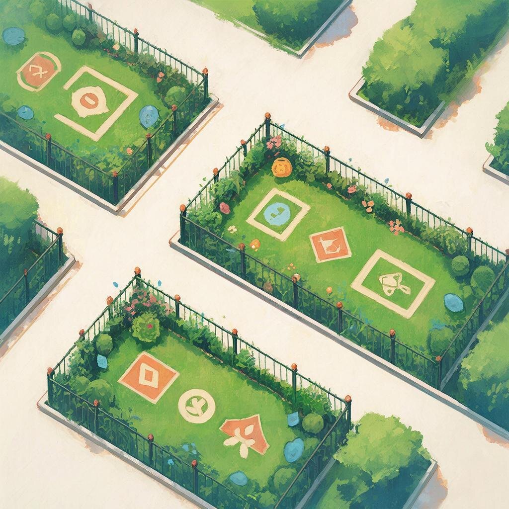 В целях иллюстрации: три огорода в саду жизни. Здесь и далее все изображения созданы нейросетью GigaChat 