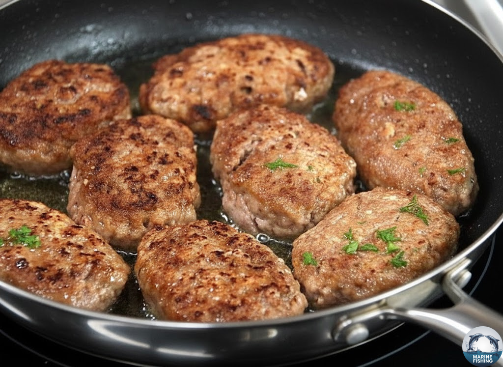 Котлеты в процессе жарки — аромат невероятный!