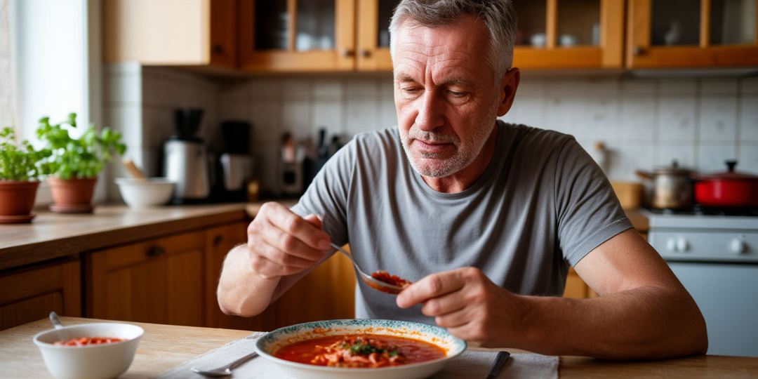 Борщ и уют для одинокого мужчины.