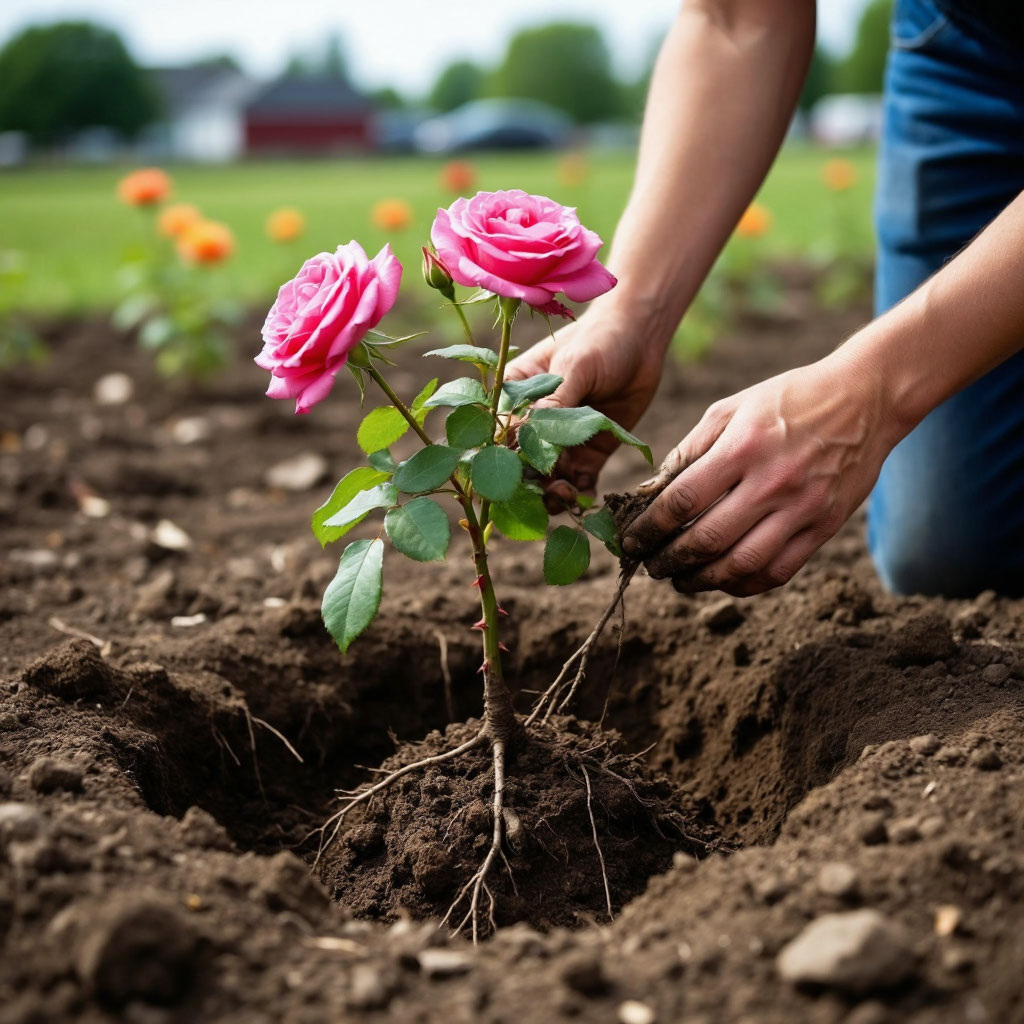 Посадка роз
